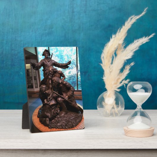 Lewis & Clark Statue, Fort Clatsop, Oregon Fotoplatte (Seite)