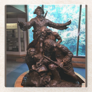 Lewis & Clark Statue, Fort Clatsop, Oregon Glasuntersetzer