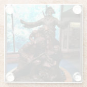 Lewis & Clark Statue, Fort Clatsop, Oregon Glasuntersetzer (Rückseite)