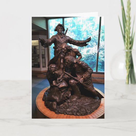 Lewis & Clark Statue, Fort Clatsop, Oregon Karte (Vorderseite)