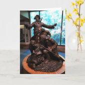 Lewis & Clark Statue, Fort Clatsop, Oregon Karte (Gelbe Blume)