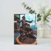 Lewis & Clark Statue, Fort Clatsop, Oregon Postkarte (Stehend Vorderseite)