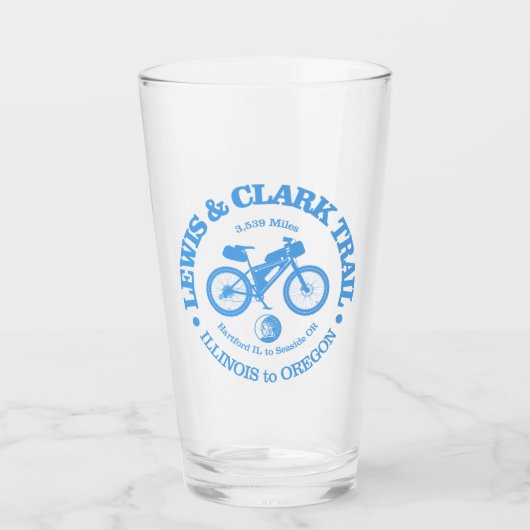 Lewis & Clark Trail (Radfahren) Glas (Vorderseite)
