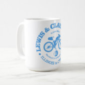 Lewis & Clark Trail (Radfahren) Kaffeetasse (Vorderseite Links)