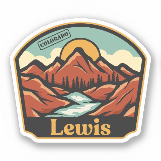 Lewis, Colorado Sticker (Vorderseite)
