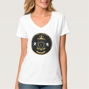 Lewis Crest V-Ausschnitt T-Shirt für Damen