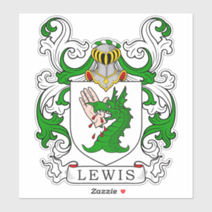 Lewis Familienwappen Aufkleber