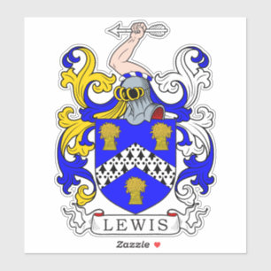 Lewis Familienwappen Aufkleber