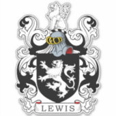 Lewis Familienwappen Aufkleber (Vorderseite)