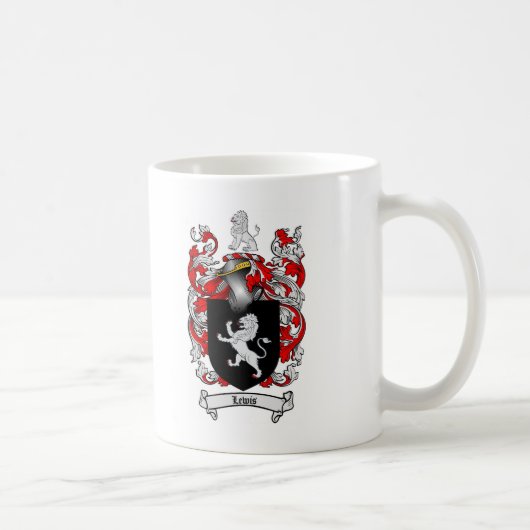 Lewis-Familienwappen - Lewis-Wappen Kaffeetasse (Rechts)