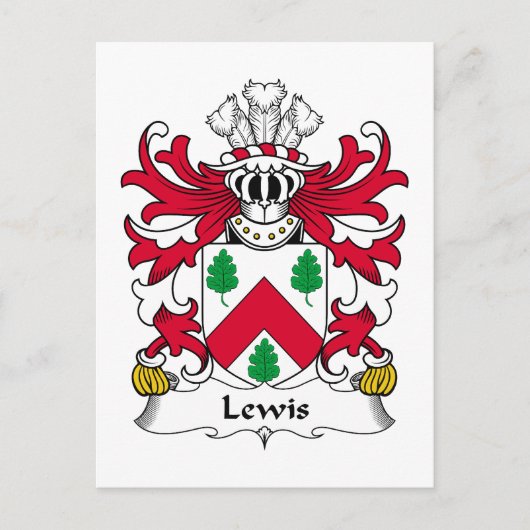 Lewis Familienwappen Postkarte (Vorderseite)