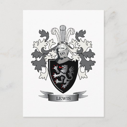 Lewis-Familienwappen-Wappen Postkarte (Vorderseite)