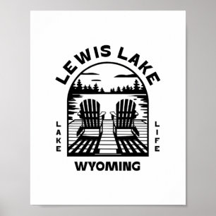 Lewis Lake Wyoming Outdoor Vintage 2 Poster