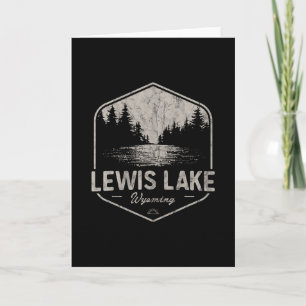 Lewis Lake Wyoming Outdoor-Vintage 3 Karte