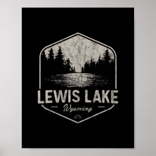 Lewis Lake Wyoming Outdoor-Vintage 3  Poster