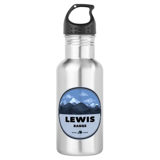 Lewis Mountain Range Camping Edelstahlflasche (Vorderseite)