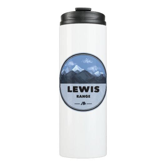 Lewis Mountain Range Camping Thermosbecher (Vorderseite)