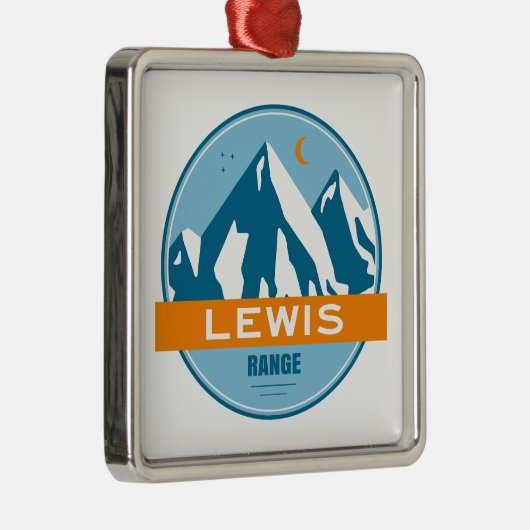 Lewis Mountain Range Ornament Aus Metall (Rechts)