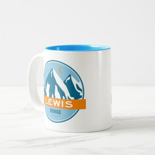 Lewis Mountain Range Zweifarbige Tasse (Vorderseite Links)
