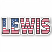 Lewis Name Vorname USA Sticker Stickerset (Vorderseite)
