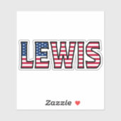Lewis Name Vorname USA Sticker Stickerset (Blatt)