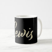 Lewis Name whitegold Tasse Teetasse Kaffeetasse (VorderseiteRechts)
