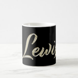 Lewis Name whitegold Tasse Teetasse Kaffeetasse
