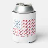 Lewis Smith Lake Wave Flag Can Cooler Dosenkühler (Kanne Rückseite)