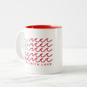 Lewis Smith Lake Wave Flag Tasse (Vorderseite Links)