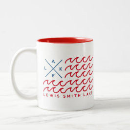 Lewis Smith Lake Wave Flag Tasse