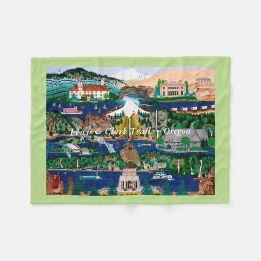Lewis- u. Clark-Hinter~ Oregon Fleecedecke (Vorderseite (Horizontal))
