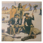 Lewis und Clark beim Columbia River Fliese (Vorderseite)