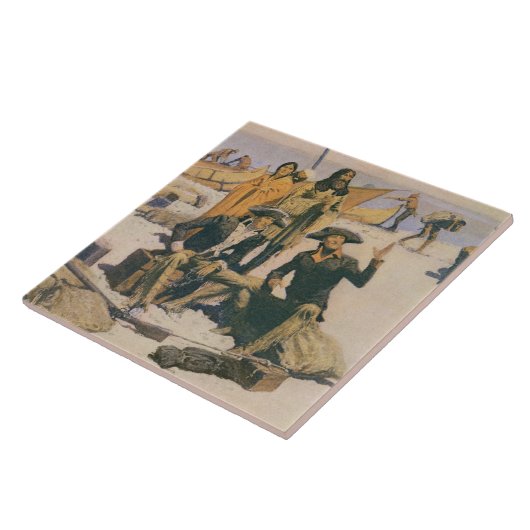 Lewis und Clark beim Columbia River Fliese (Seite)