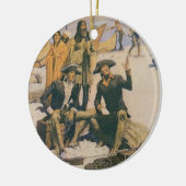 Lewis und Clark beim Columbia River Keramik Ornament (Links)