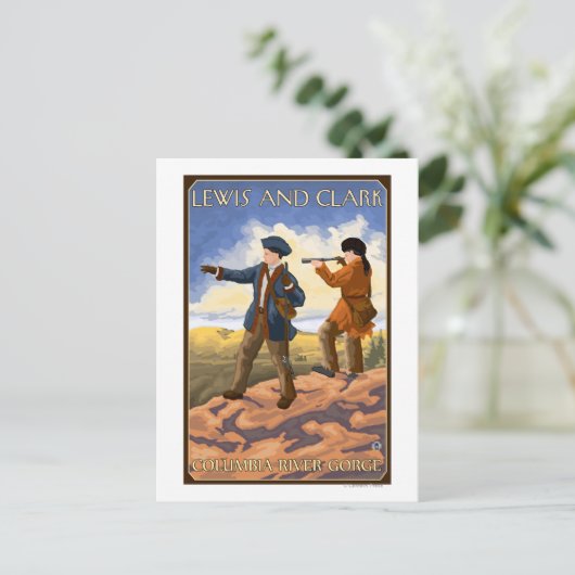 Lewis und Clark - Columbia River Gorge, Oregon Postkarte (Stehend Vorderseite)
