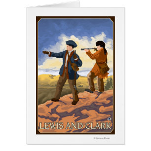Lewis und Clark, die den Westen erforschen