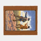 Lewis und Clark, die den Westen erforschen Fleecedecke (Vorderseite (Horizontal))