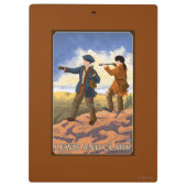 Lewis und Clark, die den Westen erforschen Klemmbrett (Rückseite)