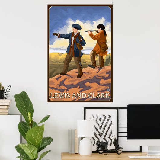 Lewis und Clark Erforschen des Westens Poster (Heimbüro)