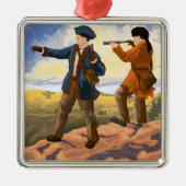 Lewis und Clark - Küste, Oregon Silbernes Ornament (Vorne)