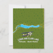 Lewis und Clark Lake Map Poster. (Vorderseite)