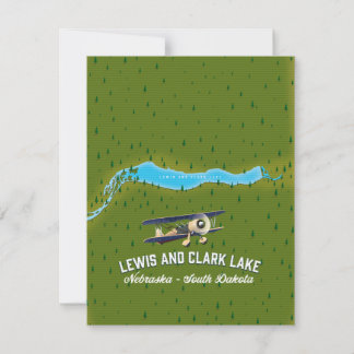 Lewis und Clark Lake Map Poster.