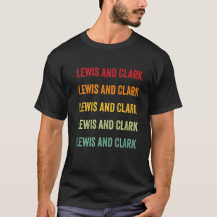 Lewis und Clark Landkreis Montana Rainbow Text T-Shirt