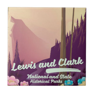 Lewis und Clark National und State Park Poster Fliese