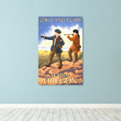 Lewis und Clark - Seaside, Oregon Leinwanddruck (Insitu (Holzboden))