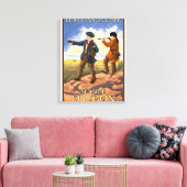 Lewis und Clark - Seaside, Oregon Leinwanddruck (Insitu (Wohnzimmer))
