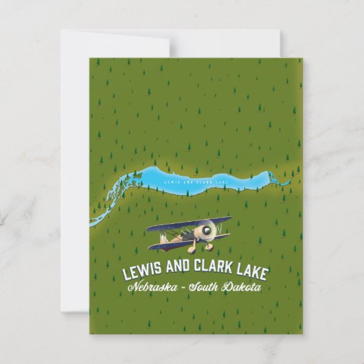 Lewis-und-Clark-See-Kartenposter. (Vorderseite)