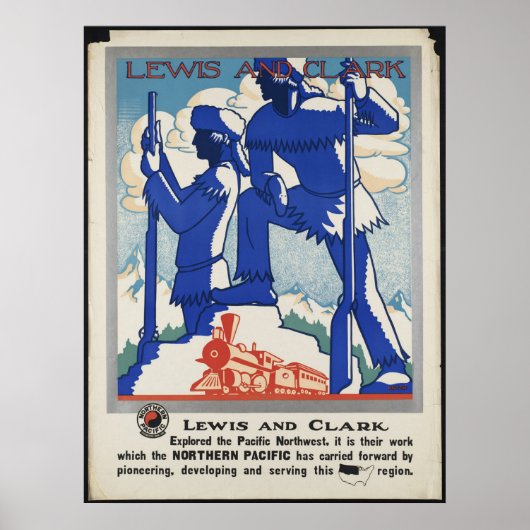 Lewis und Clark Vintage Travel Poster Ad Retro (Vorne)