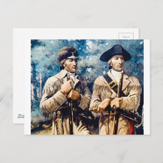 Lewis und Clark zusammen Postkarte (Vorne/Hinten)