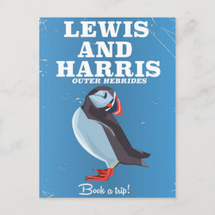 Lewis und Harris Schottland Papageientaucher Reise Postkarte